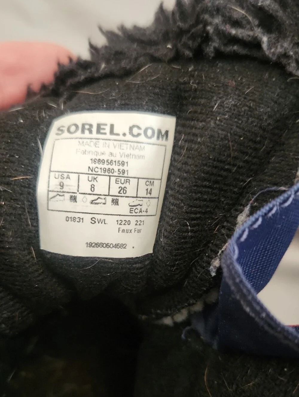 Sorel Navy & Red Insulated Kids Snow Boots